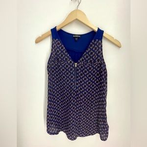 Express Dressy Tanktop with Zipper Detail